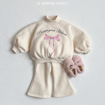 vivid102｜(78cm-125cm) 蝴蝶結中領公主袖喇叭套裝6