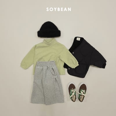 Soybean59｜(75cm-118cm) 按扣直筒棉褲6