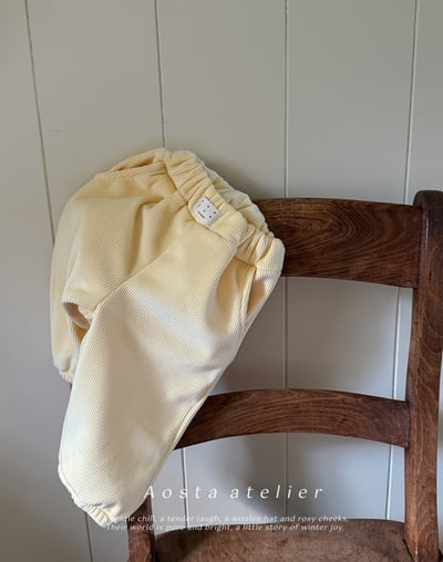 AOSTA46｜(6m-5y) 絲絨休閒縮口褲12