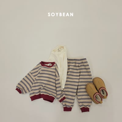 Soybean22｜(75cm-118cm) 撞色滾邊條紋套裝12