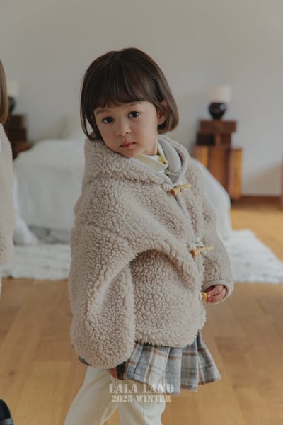 lala land53｜(75cm-120cm) 2色牛角扣刷毛連帽外套12