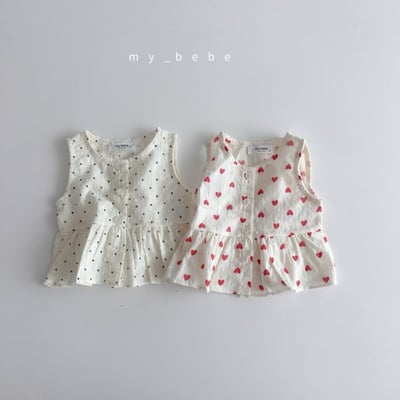 my_bebe31｜(80-120cm) 壓紋荷葉邊背心3