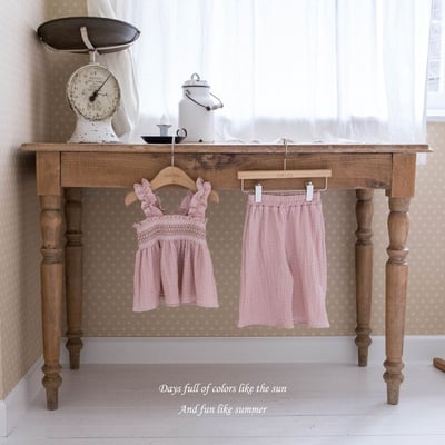 M-KIDS20｜(65-115cm) 荷葉抓皺滾邊套裝3