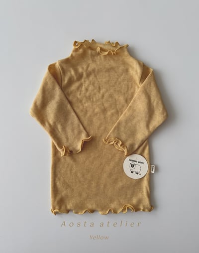 AOSTA58｜(6m-5y) 柔軟羊毛捲邊上衣5