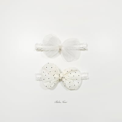 bebe nine50  (Free) 2色蝴蝶結蕾絲髮帶3