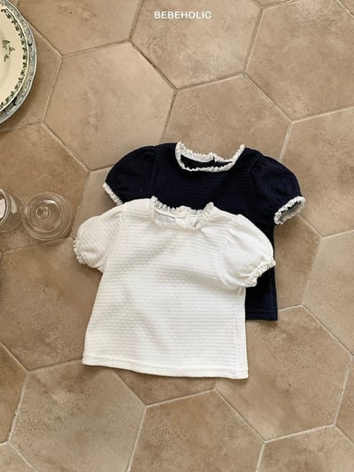 Bebe holic43｜(3m-18m) 蕾絲泡泡袖上衣1