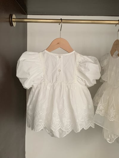 JE36｜(66-90cm) 泡泡袖花邊包屁衣24