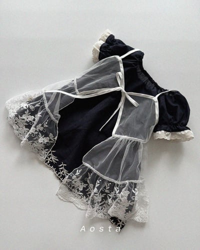 AOSTA59｜(Free) 蕾絲露肩連身裙8