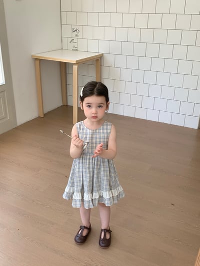 JE27｜(66-120cm) 學院格紋吊帶包屁衣/洋裝9