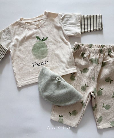 AOSTA01｜(6m-5y) 草莓梨子假兩件式上衣5