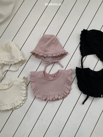 Bebe holic16｜(3m-18m) 摺邊背心/摺邊帽子套裝1