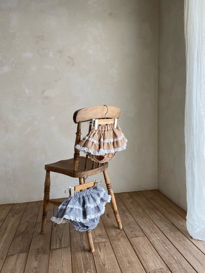 Anne Shirley19｜(3m-22m) 2色格紋蕾絲邊層次包屁裙8