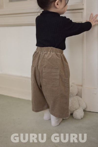 GURU GURU20｜(6m-24m) 2色素面口袋直筒長褲20