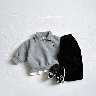 vivid92｜(78cm-125cm) 磨毛小熊休閒套裝8