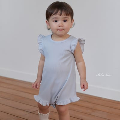 bebe nine05  (6m-24m) 3色波浪花邊無袖連身服11
