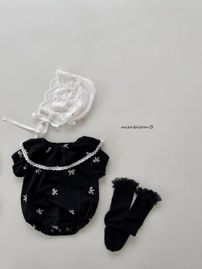 Bloom.b02｜(0m-18m) 蝴蝶結緞帶包屁衣4