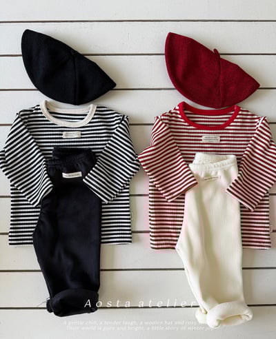 AOSTA45｜(6m-5y) 素面內刷毛合身褲20