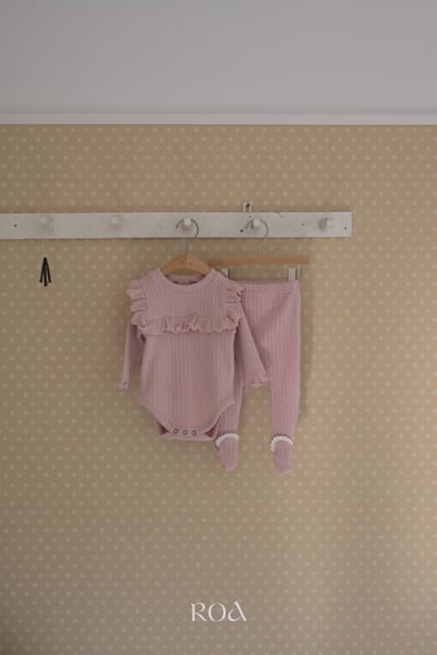 ROA33｜(6m-18m) 3色蕾絲羅紋褲襪3