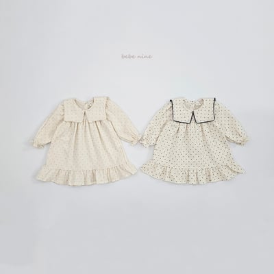 bebe nine17 (65-90) 2色翻領荷葉滾邊洋裝12