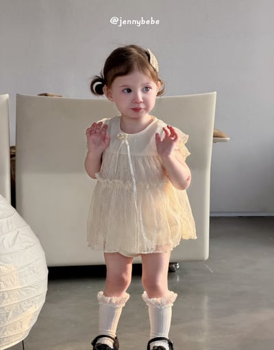 JE705｜(66-90cm) 法式蕾絲洋裝包屁衣6