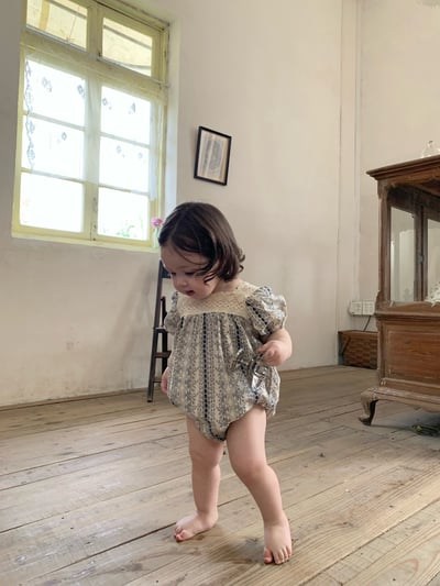 JE55｜(66-130cm) 波西米亞風蕾絲領包屁衣/洋裝3