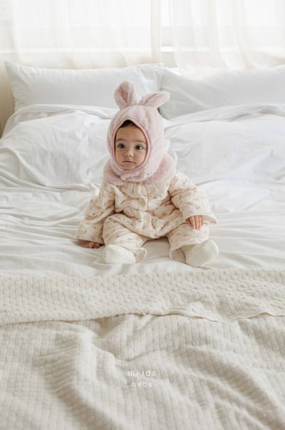 M-KIDS04｜(65-80cm) 2色絎縫夾層棉碎花連身衣4