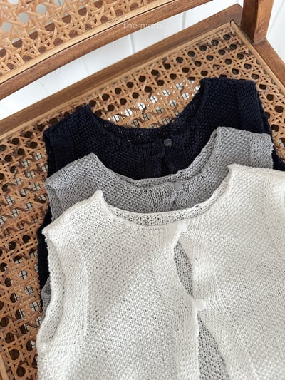 MiniRobe22｜(70-110) 針織排扣背心2
