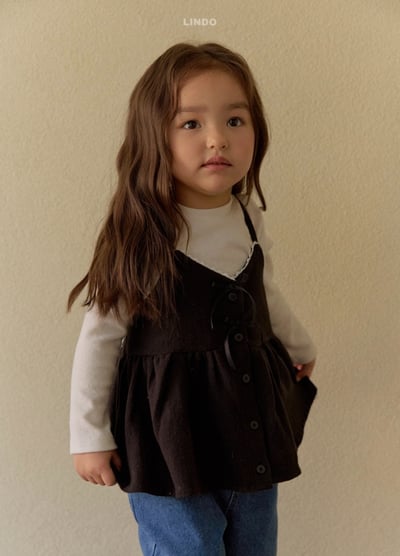 Lindo47｜(80cm-125cm) 荷葉邊肩帶背心18