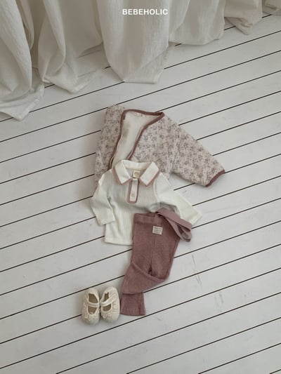 Bebe holic35｜(3m-18m) 蕾絲滾邊有領上衣14