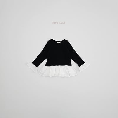 bebe nine07 (65-115) 3色荷葉裙擺上衣17