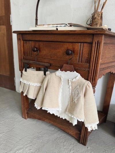 Marron 34｜(1y-6y) 法式蕾絲開襟外套3