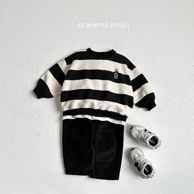 vivid49｜(78cm-125cm) 小熊條紋休閒上衣14