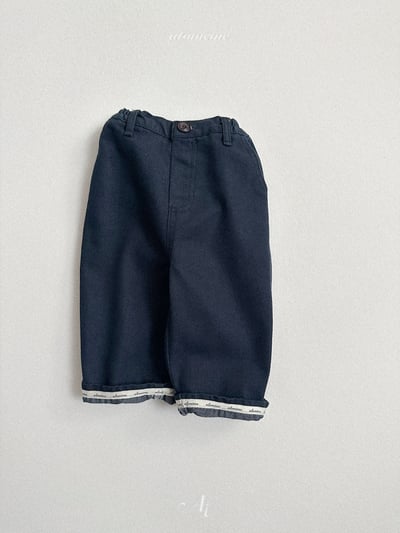 Atomeme02｜(70-110) 反折logo直筒牛仔褲11