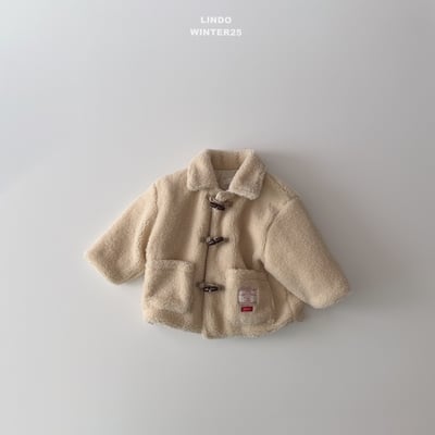 Lindo73｜(80cm-125cm) 牛角扣厚刷毛外套4