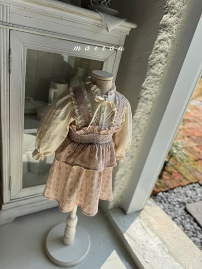 Marron 31｜(1y-6y) 法式古典蕾絲緞帶襯衫9