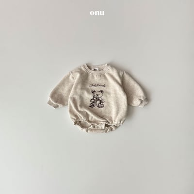 onu 03｜(6m-12m) 小熊印花包屁衣4