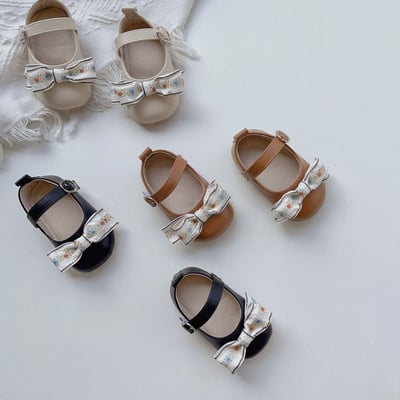 碎花蝴蝶結娃娃學布鞋13