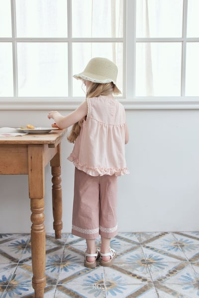 ROA17｜(6m-18m) 2色蕾絲滾邊長褲5