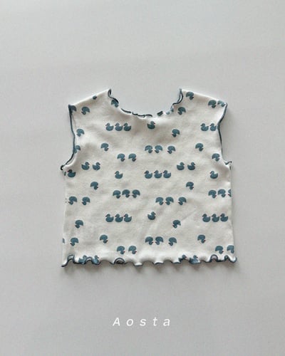 AOSTA47｜(6m-5y) 4款羅紋木耳邊無袖上衣10