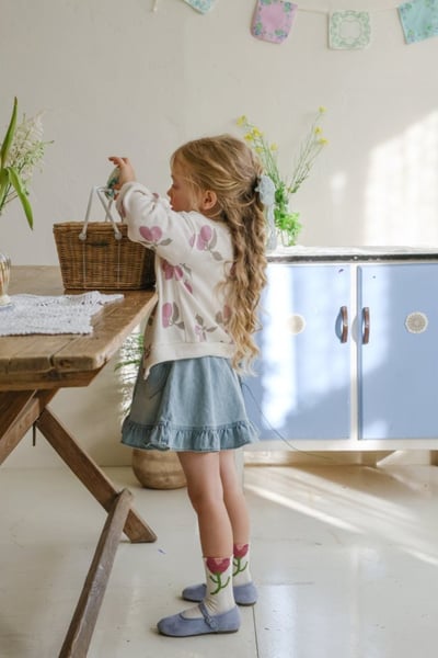 FLO19｜(75-140) 3色印花開襟外套3