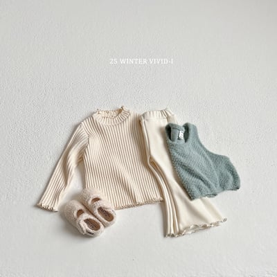 vivid20｜(78cm-125cm) 捲邊內刷毛喇叭褲11