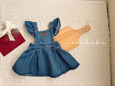 Valubebe75｜(65-90) 荷葉牛仔洋裝3