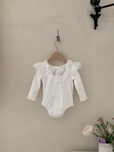 jenny bébé｜(66-90cm) 蕾絲花邊包屁衣18