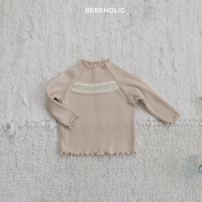 Bebe holic12｜(3m-18m) 蕾絲捲邊上衣3