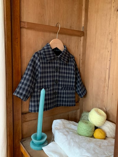 JE633｜(80cm-110cm) 法式格紋套裝/經典圓領上衣23