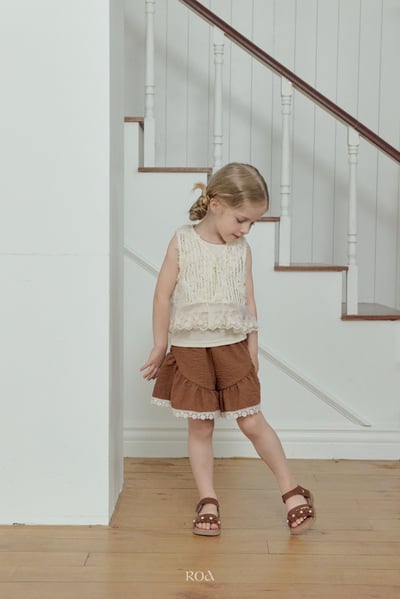 ROA34｜(6m-18m) 2色蕾絲滾邊褲裙2
