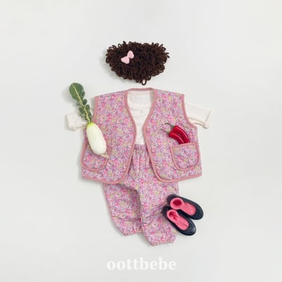 Oottbebe38｜(1y-7y) 	氣質小碎花背心套裝8