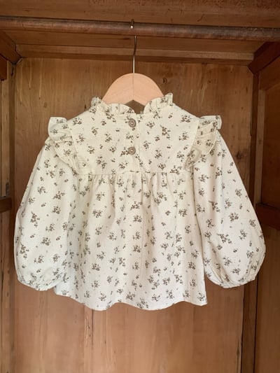 JE589｜(73cm-120cm) 燈芯絨背心洋裝/碎花荷葉上衣16