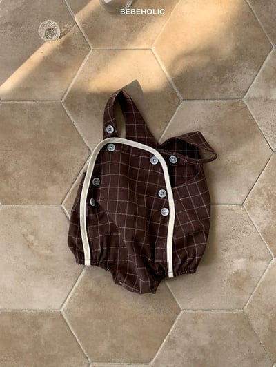 Bebe holic13｜(3m-18m) 曲奇格背帶褲12