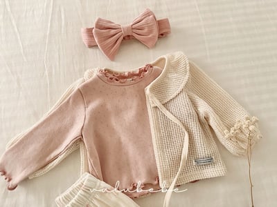 Valubebe53｜(65-90) 捲邊透氣上衣7